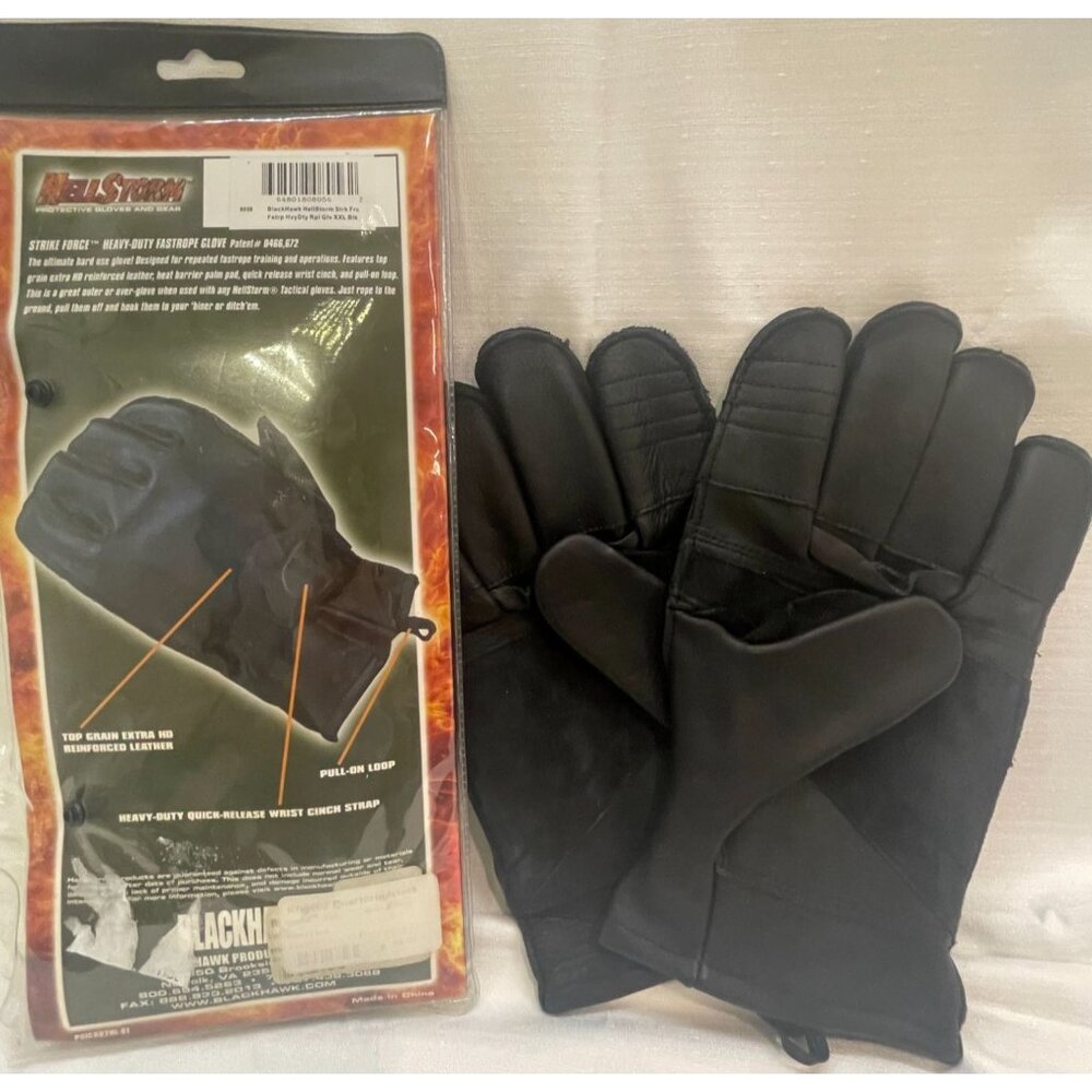 MIS7025- BLACKHAWK! Strike Force Heavy‑Duty Fastrope Gloves Tactical Heat‑Resist